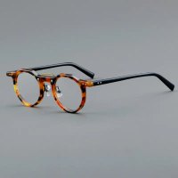Retro Acetate Kính Khung Trong Suốt Kính Mắt Nam Nữ Kính Tròn 5805 Ideal Present for [Friend/Family/