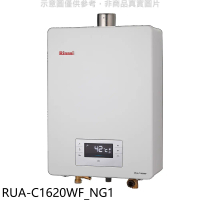 林內【RUA-C1620WF_NG1】16公升強制排氣FE式熱水器天然氣(全省安裝)(商品卡1600元)