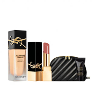 【YSL】官方直營 恆久完美誘光彩妝組(午夜粉底+黑方管)