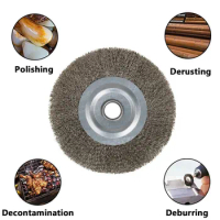 5 Inch Curly Stainless Steel Wire Wheel Brush Bench Grinder Abrasive 125mm 16mm Aperture Angle Grinder Polishing Rust Removal