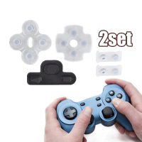 2set Rubber Tombol Kanan Kotak Segitiga Bulat X PS3 - Karet Stik PS3 Ori Pabrik Bening Anti Slip