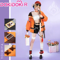 Yoimiya Doujin Cosplay Costume Game Genshin Impact Cosplay DokiDoki-R Yoimiya Cosplay Luminous Women Doujin Costume Wear