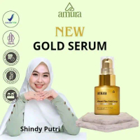 Amura Vibrant Plus Gold Serum 20 ml - Menyamarkan Flek Hitam Kerutan Halus Mencerahkan Kulit Wajah
