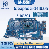 FLMS0 LA-J551P For Lenovo Ideapad 5-14IIL05 Notebook Mainboard 5B20Y89039 I3-1005G1 I5-1035G1 Laptop Motherboard Fully Tested