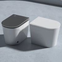 Smart Toilet Bidet Built In Elongated Toilet Intelligent Heated Seat Night Light Dryer Auto Flush Auto Open Digital Display