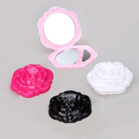 Mini Mirror Retro Rose Flower Portable Small Pocket Makeup Mirror Double Sided Hand Mirrors Compact Cosmetic Beauty Tool Toilet