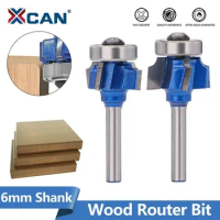 XCAN Wood Milling Cutter Chamfer End Mill Corner Rounding Router Bits 6mm Shank Engraving Bit For Woodworking