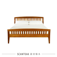 【SCANTEAK 詩肯柚木】Kampa 實心柚木床架(雙人加大6x6.2)