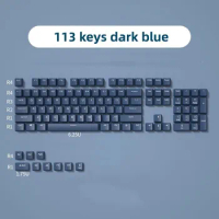 New 113 Keys Oem Backlit Keycaps Set White Blue Keycap Ergonomic Key Cap for Mx Switch Cherry Profile Gamer Mechanical Keyboard