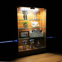 【Akira】MIT直立式60*90附LED燈三層收納展示櫃(模型櫃 公仔櫃 書櫃 玻璃櫃 收納櫃 置物櫃 櫃子)