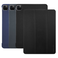 Metal-Slim Apple iPad Pro 11 2020 高仿小牛皮三折立架式保護皮套