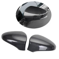 RHD Carbon Fiber Dry Sticker Overlay Rearview Mirror Cover For Lexus ES IS GS Car Exterior Accessories