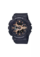 CASIO 卡西歐 Baby-G 數位類比黑色樹脂錶帶女士手錶 BA-110XRG-1ADR