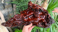 手工雕刻 大紅酸枝紅木達摩 酸枝木降龍達摩擺飾