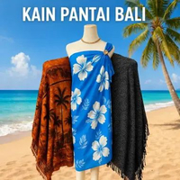 KAIN PANTAI BALI - kain penutup kaki motif - sarung bali -kain wanita pantai random