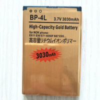 3030mAh BP-4L BP 4L Gold Replacement Battery For Nokia E61i E63 E90 E90i 6650F N97 N97i E95 E71 E72 E73 E75 E52 E55 Batterie