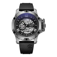 Alexandre Christie Automatic AC 6295 MT Jam Tangan Pria Skeleton Titanium Case 47.5mm Rubber Strap 5
