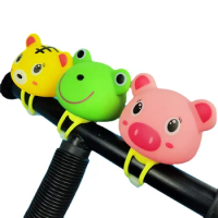 Cute Bicycle Bell Animal Safety Rubber Kids Adult Tricycle Scooter Handlebar Air Horn Ring Bike Accessories