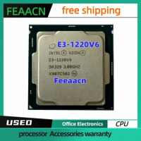 Usado Xeon E3-1220V6 CPU 3.00GHz 8M 72W LGA1151 E3-1220 V6 Quad-core E3 1220 V6 processador E3 1220V6 Frete grátis