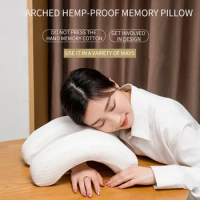 Office Pillow Arch U-shaped Curved Memory Foam Sleep Neck Cervical Pressure Belt Arm Rest Hand Pillow Side Office Support