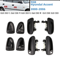 CJ7F 8 ชิ้น มือจับประตูด้านนอกด้านหน้าด้านหลังซ้ายขวา มือจับประตูด้านใน สำหรับ Hyundai Accent 1.5L 1