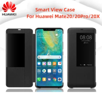 Original Huawei Mate 20 Pro Mate20X Smart Wake Chip Mirror Phone Case For Huawei Mate20 20X Smart View Clear Mirror Flip Cover