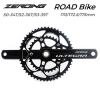 ZEROING ULTEGRA Road Bike Crank GXP Crankset 50-34/52-36/53-39T Double Chainring With Bottom Bracket 170/172.5/175mm for Shimano
