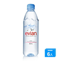 Evian愛維養天然礦泉水500ml*6入/組【愛買】