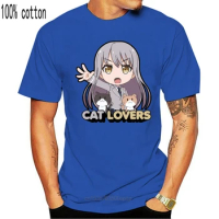 New Men t-shirt Bang Dream! Yukina Minato Roselia Cat Lovers tshirt Women t shirt