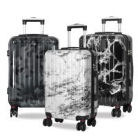 【美國探險家】11月首購禮25吋 C35 行李箱 PC+ABS 旅行箱 大理石/迷彩 拉桿箱