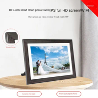 Frameo Digital Photo Frame WiFi Cloud Photo Frame 10-Inch Touch Screen Electronic Photo Album With Wooden Frame