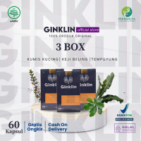 [BPOM & HALAL] 3 Box GINKLIN Bubuk Kumis Kucing, Keji Beling, dan Tempuyung