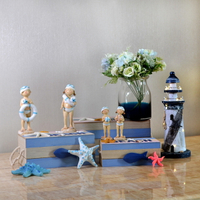 比基尼樹脂人偶娃娃地中海風格隔板海洋風擺件家居裝飾品房間布置