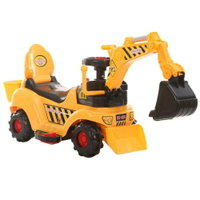 大號兒童電動玩具挖掘機可坐可騎挖土機四輪男孩工程車鉤機童車 名創家居館DF