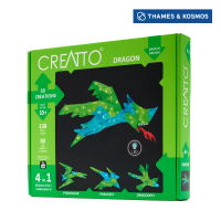 【英國T&amp;K】越玩越靈巧 STEAM寶盒：LED 3D 克里托創意魔法片：龍和飛鳥(3523-Dragon)