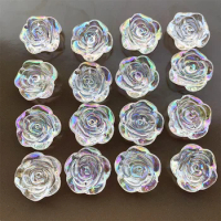 30PCS 20mm Acrylic Rose High Tooth A Beaded DIY Mobile Phone Shell Door Curtain Lighting Jewelry Accessories