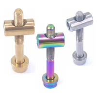 M5 Pitch 0.8 30mm 35mm 40mm GR5 Titanium Screw Bolt &amp; Washer &amp; Barrel Nut For Bicycle Seatpost Seat Post