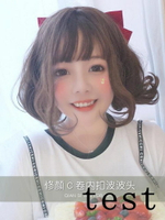 假發女短發bobo波波頭圓臉網紅可愛大波浪短捲發鎖骨中長整頂發套 清涼一夏钜惠
