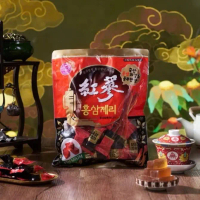￼Kẹo thạch hồng sâm dẻo Korean Red Ginseng Jelly Evergreen Food Hàn Quốc 280g
