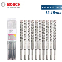 Bosch SDS Plus Hammer Drill Bit Sets 10pcs for Masonry Concrete Diameter 12/14/16mm Hammer Drill Accessories