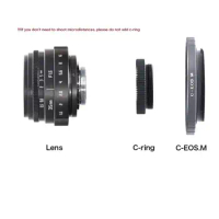 new Mini 35mm f/1.6 C Mount CCTV f1.6 lens for Canon EOS M EF-M Fuji Fujifilm FX Sony NEX a6300 a6000 Mirrorless Camera