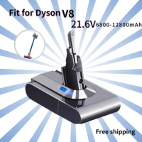 Suitable for Dyson V8 6800mAh~128000mAh 21.6V battery tool battery V8 series, V8 fluffy lithium-ion SV8 vacuum cleaner battery