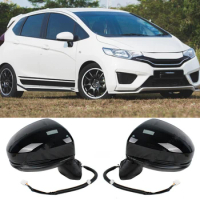 3Pins Auto Side Mirror Car Wing Door Side Mirrors Assy Assembly Rearview Mirror Cover Frame For Honda Fit Jazz GK5 MK4 2015-2020