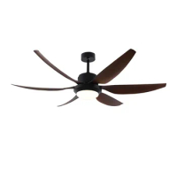 *66 inch Nordic industrial style ceiling fan LED light American retro remote restaurant living room ceiling fan