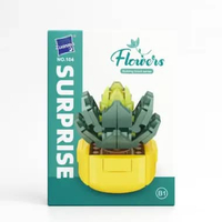 VincLux Brick Building Block Flower Block Bunga Best Seller Square Tower