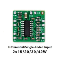 Differential single-ended power amplifier board 2x15/20/30/42W digital class D audio power amplifier power with voltage 5-26V