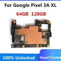 Unlocked Motherboard for Google Pixel 3A XL, Original Logic Board with Android System, Mainboard with Chips, 64GB, 128GB
