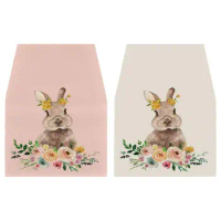 Easter Table Runner Beautiful Wedding Vivid Indoor Outdoor Seasonal Spring Holiday Party Table Cloth Decor Bunny Table Cover