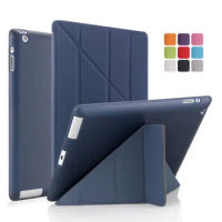 Case for ipad Pro 9.7 inch Silicone Multi-fold Smart Cover For iPad Pro 9.7 Case 2017 A1673 A1674 A1675 Funda protective shell