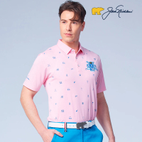 Jack Nicklaus 金熊 GOLF男款印花造型高爾夫球衫/POLO衫(粉紅色)